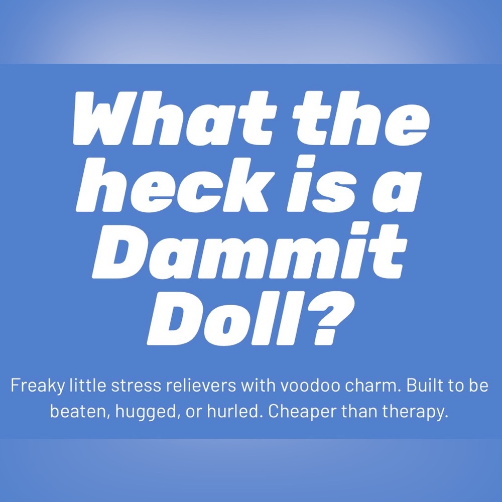 Dammit Doll in psychedelic fabric - Picture 5 of 5